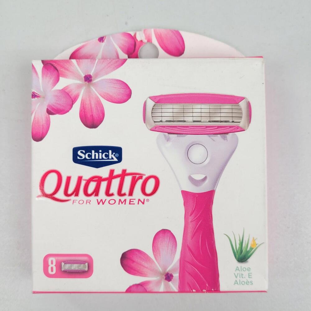 Schick Quattro Women's 4-Blade Razor Refill - 8 Pack Aloe E